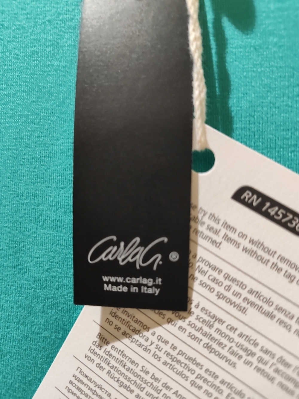 NWT Carla G Brand Size Large Women’s Sleeveless Teal Tank Top Made In Italy - Picture 2 of 5